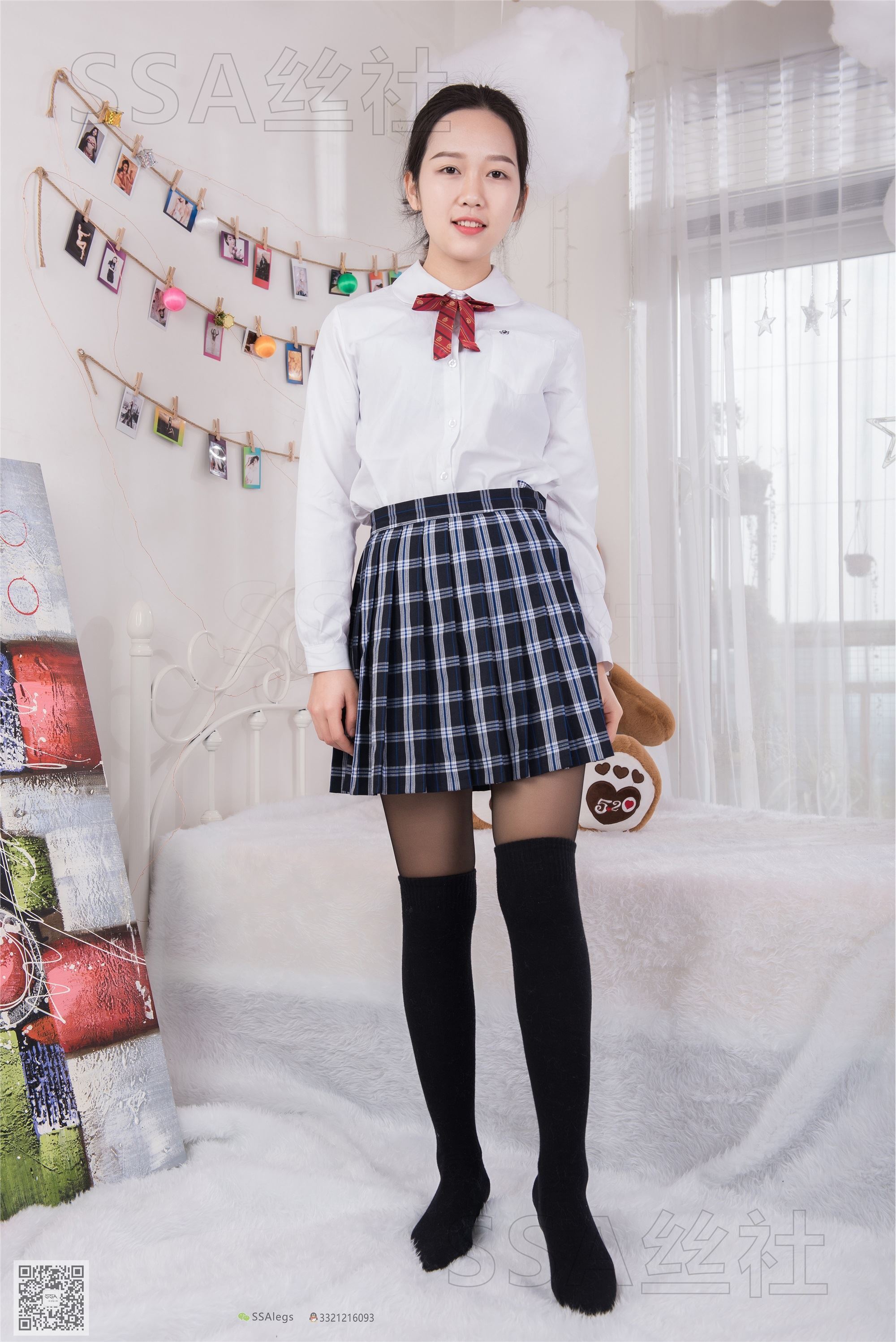 SSA Silk Club super clear photo NO.073 Xuan Xuan JK uniform black silk photo collection